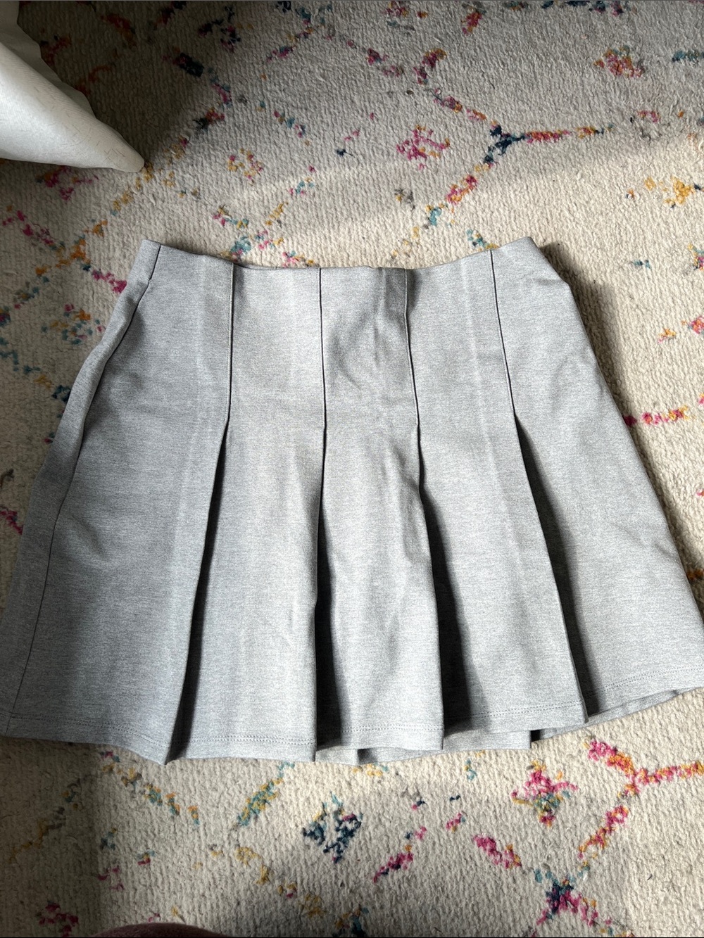 H&M Light Gray Pleated Mini Skirt